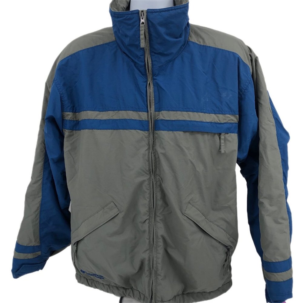 Columbia Blue & Gray Full Zip Heavyweight Coat | Good Condition